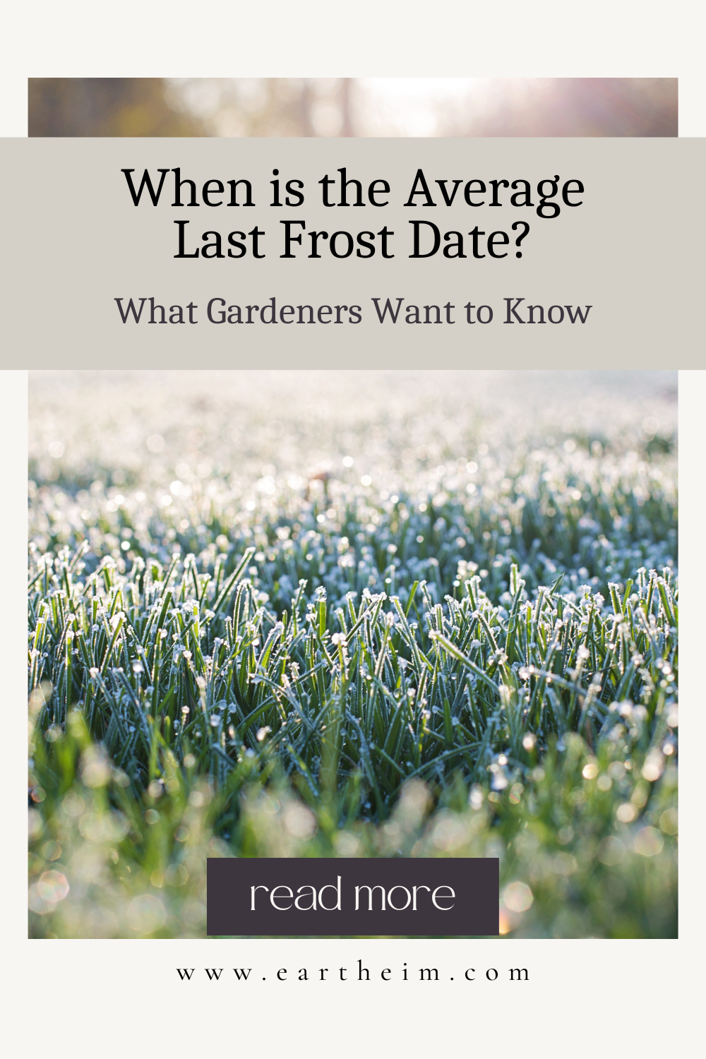 When is the Average Last Frost Date?